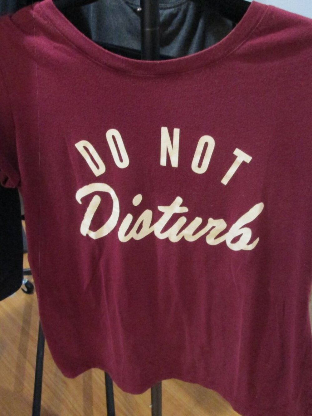 Do Not Disturb Women's XL t-shirt Maroon Cute everyday t-shirt